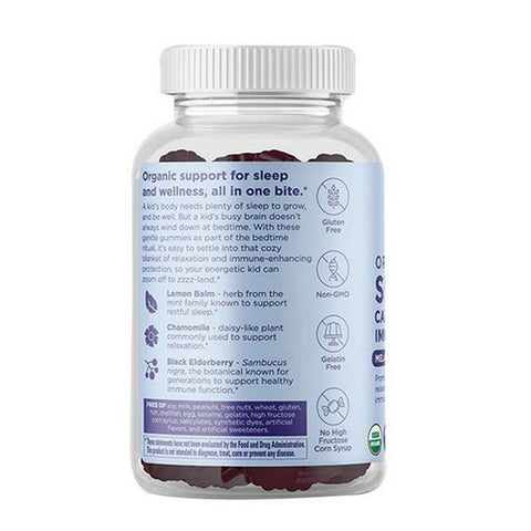 Hylands, Kids Organic Sleep Calm Plus Immunity Melatonin Free, 60 Gummies