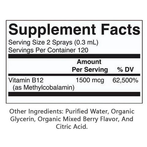 MaryRuth's, Organic Strawberry Methyl B12 Liquid Spray, 1 Oz