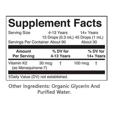 MaryRuth's, Organic Vegan K2 (MK7) Liquid Drops Unflavored, 1 Oz