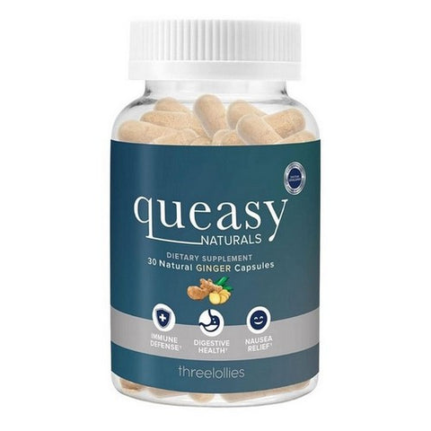 Three Lollies, Queasy Naturals Ginger, 30 Capsules