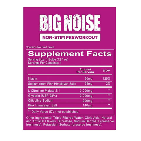 JST WRK Energy, Big Noise Pink Lemonade, 12 Count