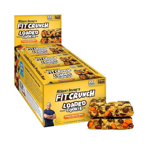 Fit Crunch Loaded Cookie Bar Peanut Butter Blast 12 Count by Pure Protein