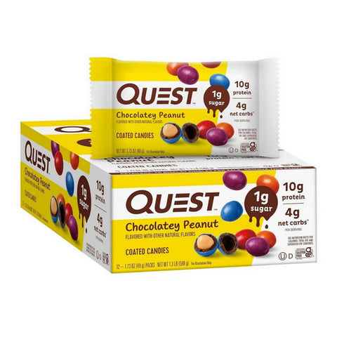 Quest Coated Candy Chocolatey Peanut 12 Count by Pure Protein