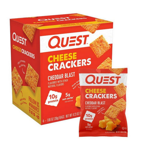 Cheese Crackers Cheddar Blast 4 Count by Alpha Prime