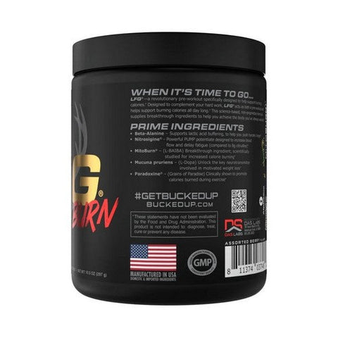 Bucked Up, LFG Pre-Workout Burn Berry, 10.5 Oz