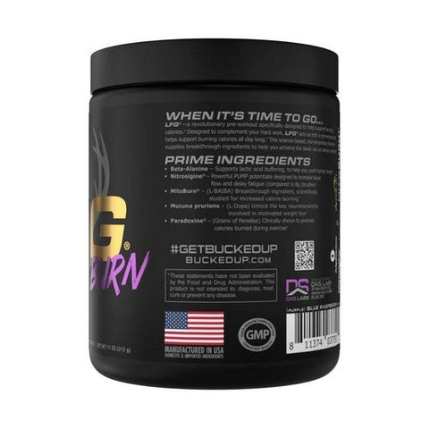 Bucked Up, LFG Burn Razzle Dazzle Purple Blue Raspberry, 10.5 Oz