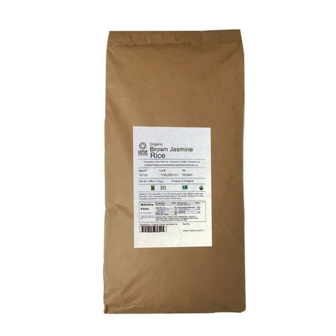 Lotus Foods, Organic Brown Jasmine Rice, 25 Lbs
