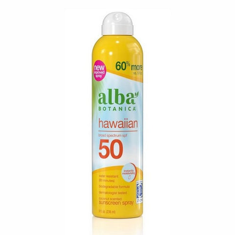 Alba Botanica, Alba Bontanica Sunscreen Coconut SPF 50 Spray, 8 Oz