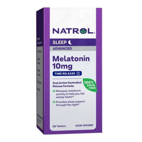 Natrol, Melatonin Advanced Maximum Strength Time Release, 10 Mg, 60 Count