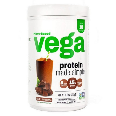 Vega, Protein Made Simple Dark Chocolate, 9.6 Oz