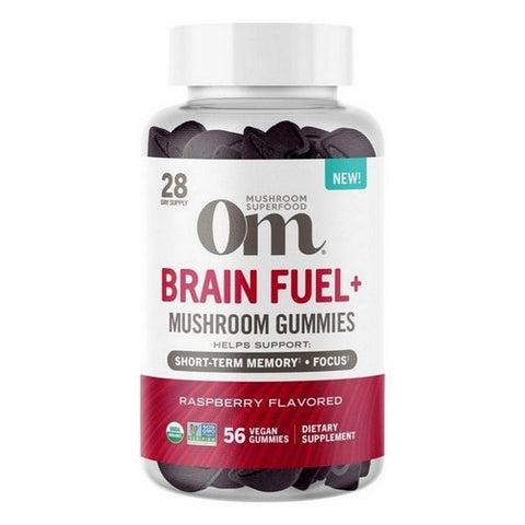 Om Mushrooms, Om Brain Fuel Mush Gummies Raspberry, 56 Count