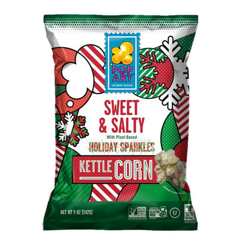 Holiday With Sparkles Kettle Corn 5 Oz (Case Of 9) by Pop Art