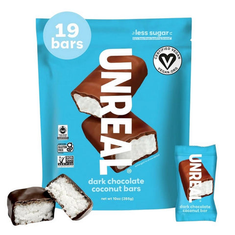 Unreal, Candy Bars Fair Trade Dark Chocolate Coconut, 10 Oz (Case Of 9)