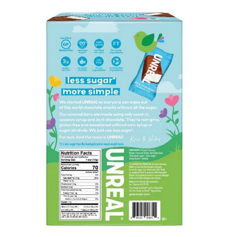 Unreal, Dark Chocolate Easter Coconut Bars, 10.6 Oz (Case Of 9)