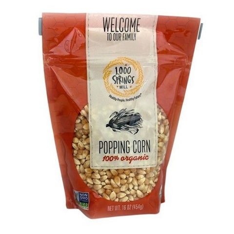 1000 Springs Mill, Organic Popcorn, 16 Oz (Case Of 4)