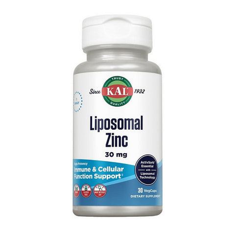 Kal, Liposomal Zinc High Potency, 30 Mg, 30 Veg Caps