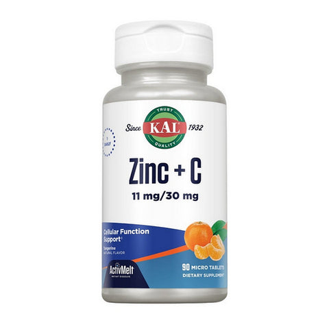Kal, Zinc + C Tangerine, 11 Mg, 90 Count