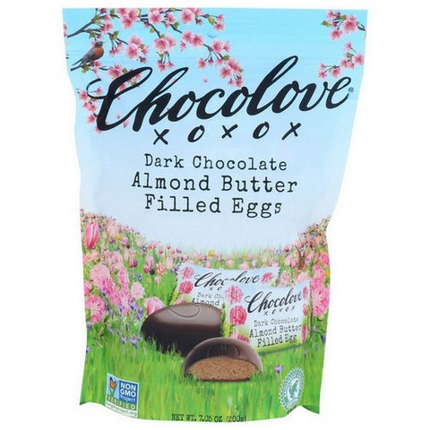 Chocolove, Xo Dark Chocolate Almond Butter Filled Eggs, 7.05 Oz (Case of 8)