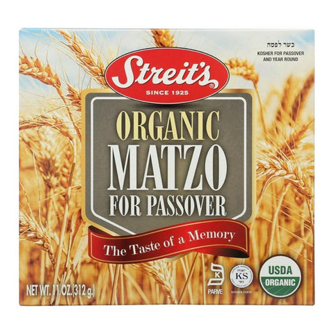 Streits, Organic Matzo For Passover, 11 Oz (Case of 24)