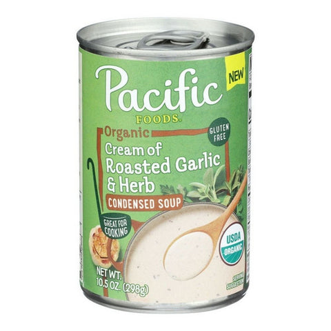 Pacific Foods, Organic Condensed Cream Of Roasted Garlic And Herb Soup, 10.5 Oz (Case Of 12)