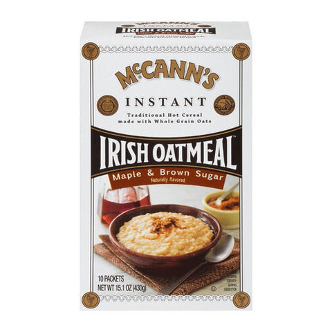 Instant Irish Oatmeal Maple Brown Sugar 15.1 Oz (Case Of 12) by Mccann