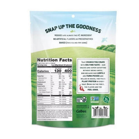 Calbee Harvest Snaps, Lentil Snaps Tomato Basil, 3 Oz (Case Of 12)