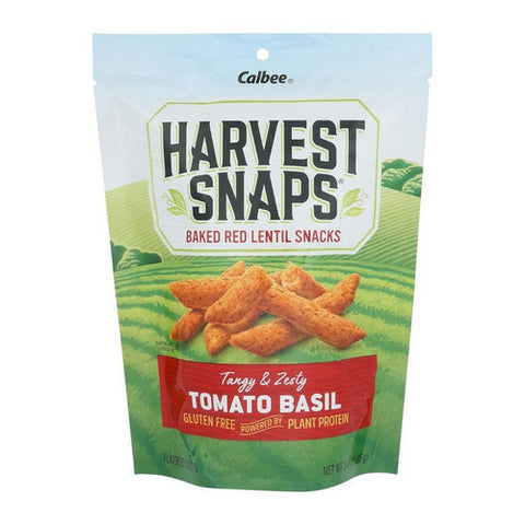 Calbee Harvest Snaps, Lentil Snaps Tomato Basil, 3 Oz (Case Of 12)