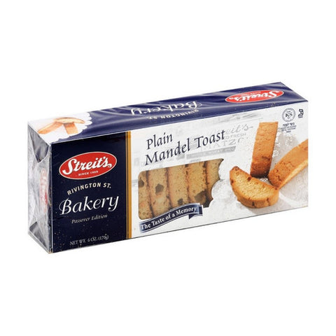 Streits, Plain Mandel Toast, 6 Oz (Case Of 12)