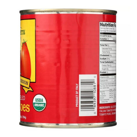 Bella Terra, Organic Italian San Marzano Whole Peeled Tomatoes, 28 Oz (Case Of 12)