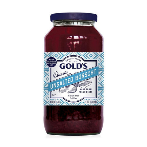 Borscht Unsalted Soup 24 Oz (Case Of 12) by Gold's (Brooklyn Original)