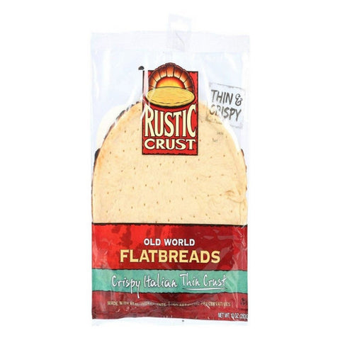 Old World Flatbreads With Sea Salt And Basil Ciabatta 10 Oz (Case of 8) by Rustic Crust