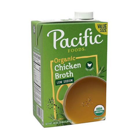 Pacific Foods Low Sodium Organic Free Range Chicken 48 Oz (Case of 8) by Pacific Foods