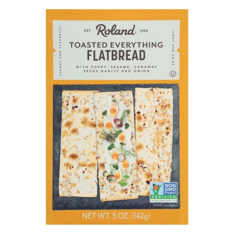 Roland, Toasted Everything Flatbread, 5 Oz (Case Of 12)