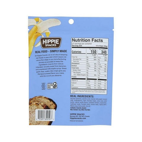 Hippie Snacks, Crisps Banana Bread Chocolate, 2.5 Oz (Case of 8)