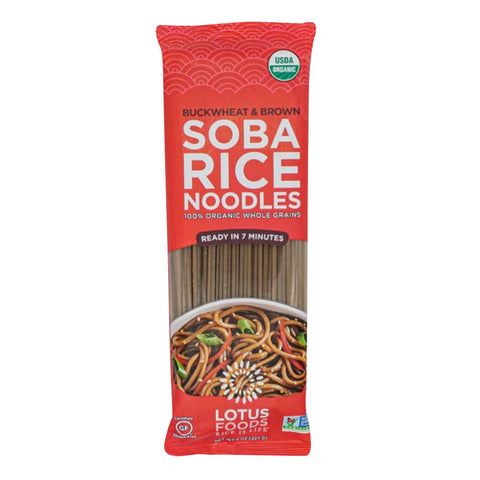 Lotus Foods, Organic Buckwheat And Brown Soba Rice Noodles, 8 Oz (Case of 8)