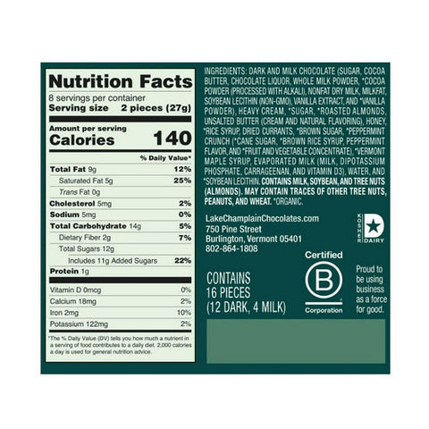 Lake Champlain, Holiday Chocolates Of Vermont Gift Box, 7.6 Oz (Case of 8)