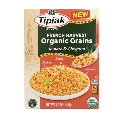 Tipiak, Organic Grains Tomato Oregano Box, 5.1 Oz (Case of 8)