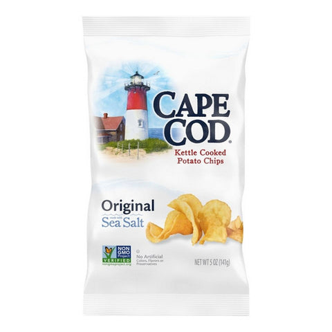 Kettle Cooked Potato Chips Original 5 Oz (Case of 8) by Cape Cod