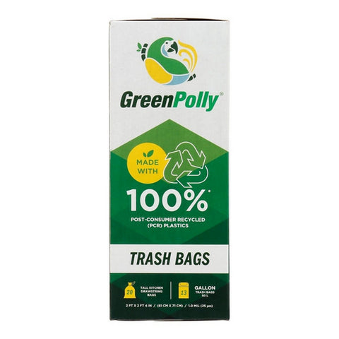 Blue Tall Kitchen Drawstring Bag 20 Count X 13 (Case Of 12) by GreenPolly