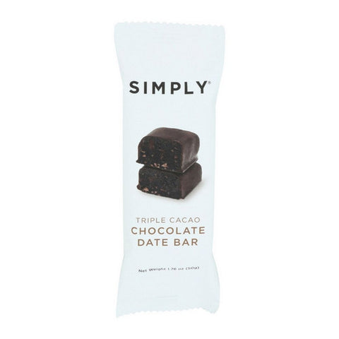Triple Cacao Chocolate Date Bar 1.76 Oz (Case Of 12) by Simplygum
