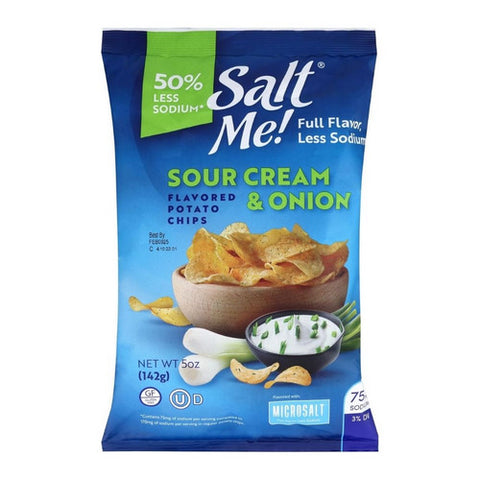 Potato Chips Sour Cream And Onion 5 Oz (Case Of 12) by Saltme!