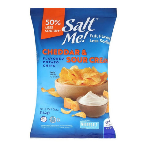 Potato Chips Saltme Cheddar And Sour Cream 5 Oz (Case Of 12) by Saltme!