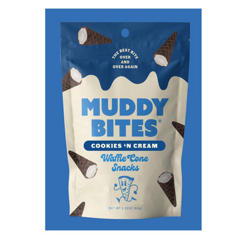 Cookies And Cream Waffle Cone Snacks 2.33 Oz (Case Of 12) by Muddy Bites