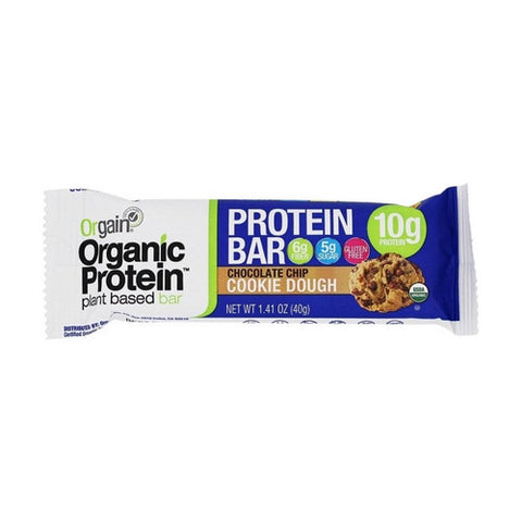 Orgain, Organic Protein Bar Chocolate Chip Cookie Dough, 1.41 Oz (Case Of 12)