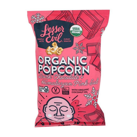 Popcorn Dark Chocolate Himalayan Pink Salt 6.4 Oz (Case Of 12) by Lesser Evil
