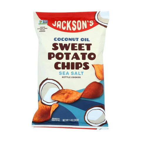Sweet Potato Chips Coconut Oil Sea Salt 5 Oz (Case Of 12) by Jacksons Chips