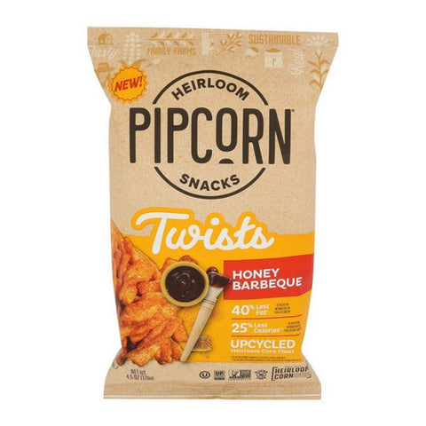 Pipcorn, Heirloom Snacks Honey Barbecue Twists, 4.5 Oz (Case Of 12)