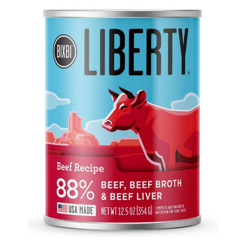 Liberty Beef Recipe Wet Canned Dog Food 12.5 Oz (Case Of 12) by Bixbi