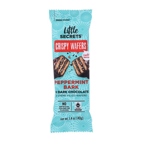 Dark Chocolate Wafers Dark Peppermint 1.4 Oz (Case Of 12) by Little Secrets Llc