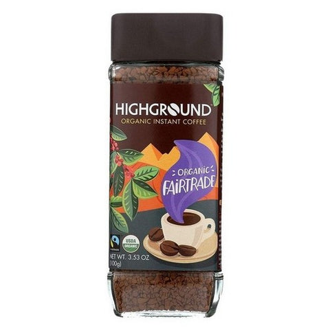 Highground, Organic Instant Coffee Fair Trade, 3.53 Oz (Case Of 6)